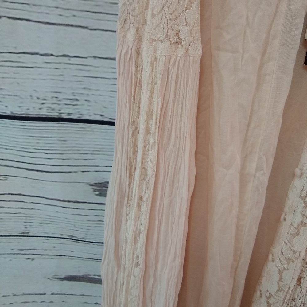 80s deadstock bohemian lace duster dress - Picture 7 of 8